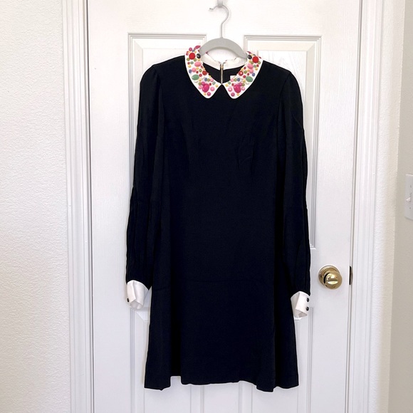 Vintage kate spade Dress / Carson Dress with Beaded Peter-Pan Collar - Picture 4 of 16